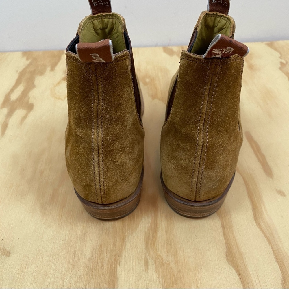 R.M. Williams Women's Brown/Tan Suede Chelsea Boots - Picture 3 of 9